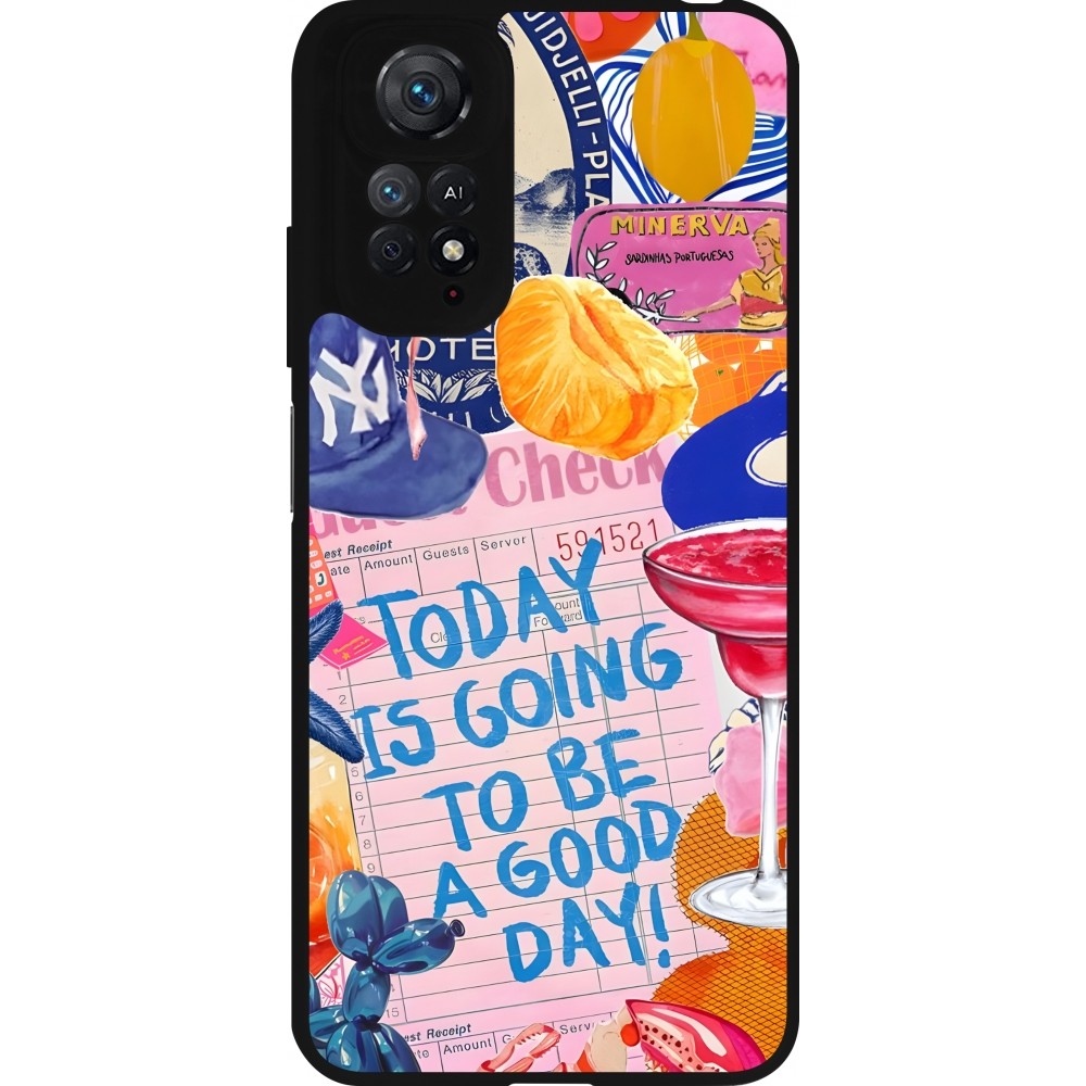 Coque Xiaomi Redmi Note 11 / 11S - Silicone rigide noir Preppy Today is Going to be a good day