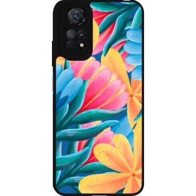 Coque Xiaomi Redmi Note 11 / 11S - Silicone rigide noir Spring 23 colorful flowers