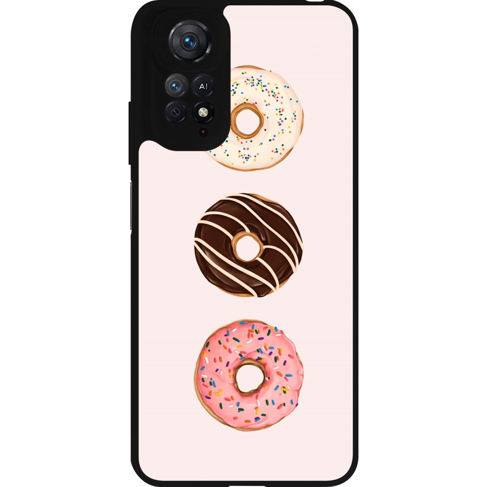 Coque Xiaomi Redmi Note 11 / 11S - Silicone rigide noir Spring 23 donuts