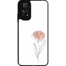 Coque Xiaomi Redmi Note 11 / 11S - Silicone rigide noir Spring 23 minimalist flower