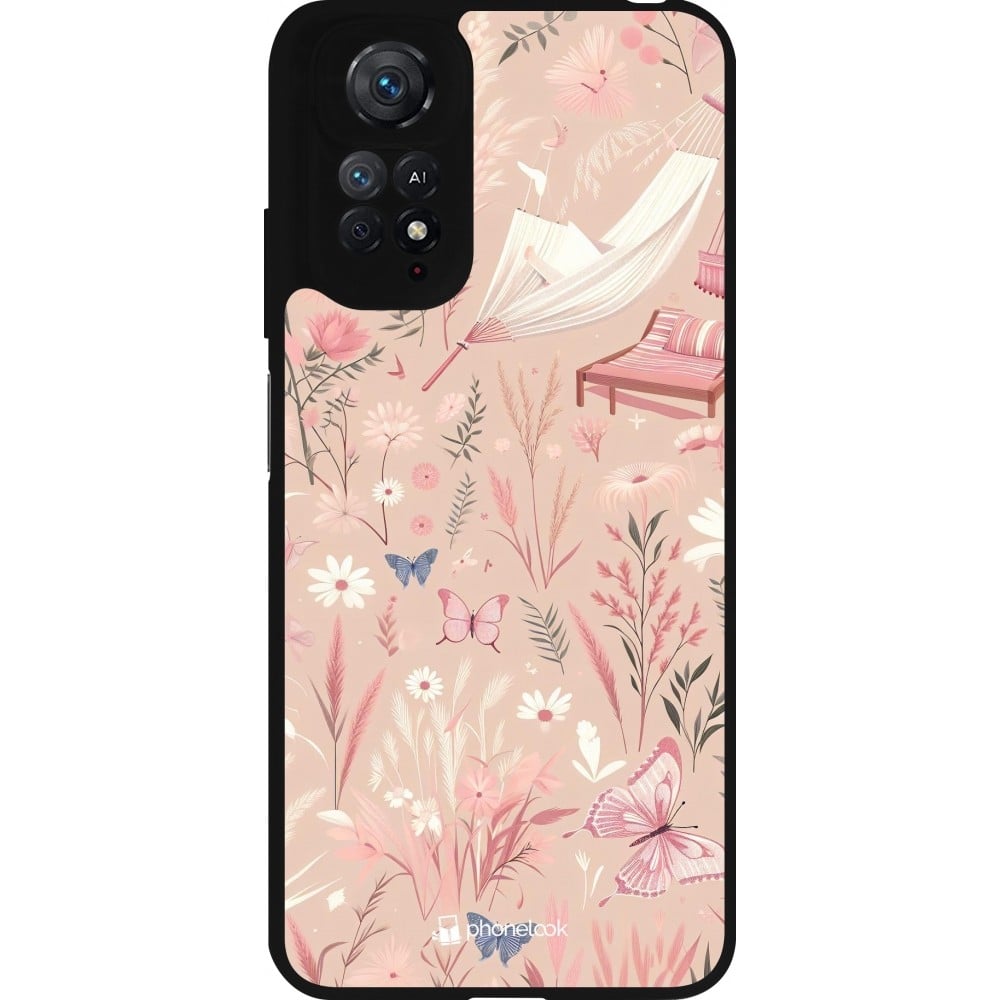 Coque Xiaomi Redmi Note 11 / 11S - Silicone rigide noir Summer Pastel Pattern