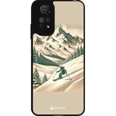 Coque Xiaomi Redmi Note 11 / 11S - Silicone rigide noir Vintage Ski Mountain