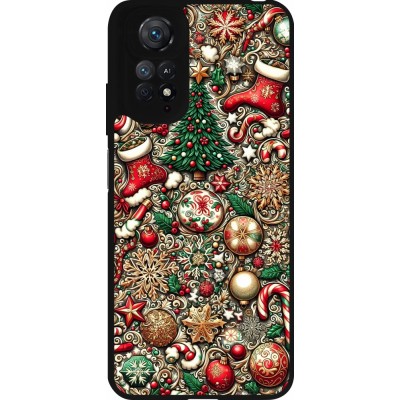 Coque Xiaomi Redmi Note 11 / 11S - Silicone rigide noir Noël 2023 micro pattern