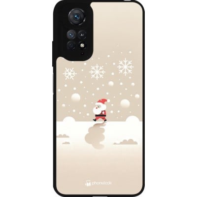 Coque Xiaomi Redmi Note 11 / 11S - Silicone rigide noir Noël 2023 Minimalist Santa