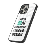 Coque iPhone 12 / 12 Pro - Silicone rigide noir 100% unique générée par intelligence artificielle (AI) avec vos idées