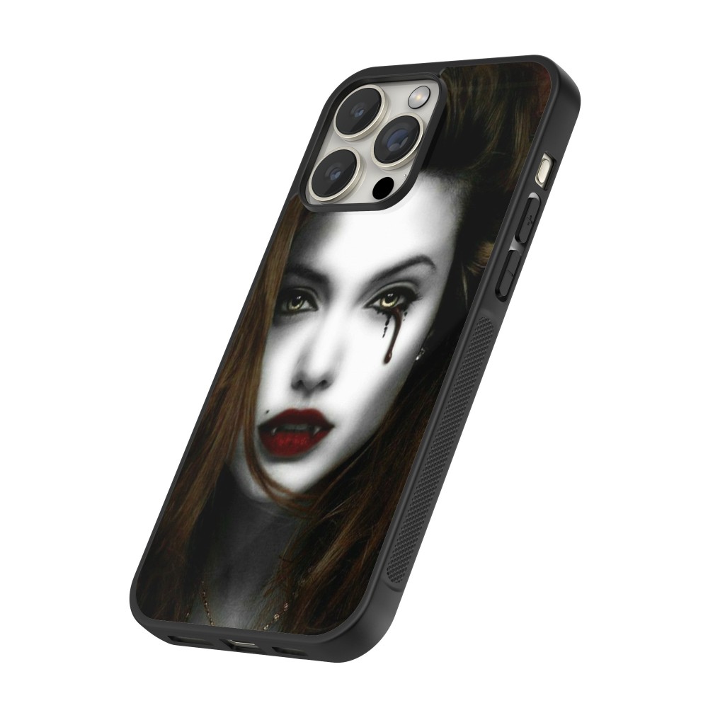 Coque iPhone 12 / 12 Pro - Silicone rigide noir Halloween 2023 gothic vampire