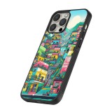 Coque iPhone 12 / 12 Pro - Silicone rigide noir Medellin Comuna 13 Art