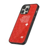 Coque iPhone 12 / 12 Pro - Silicone rigide noir Swiss Passport