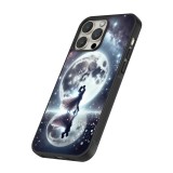 Coque iPhone 12 / 12 Pro - Silicone rigide noir Valentine 2024 Love under the moon