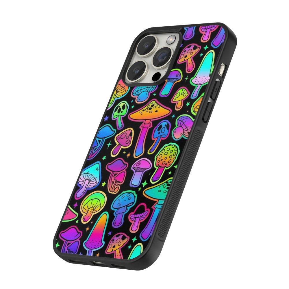 Coque iPhone 12 Pro Max - Silicone rigide noir Autumn 2024 magic mushrooms