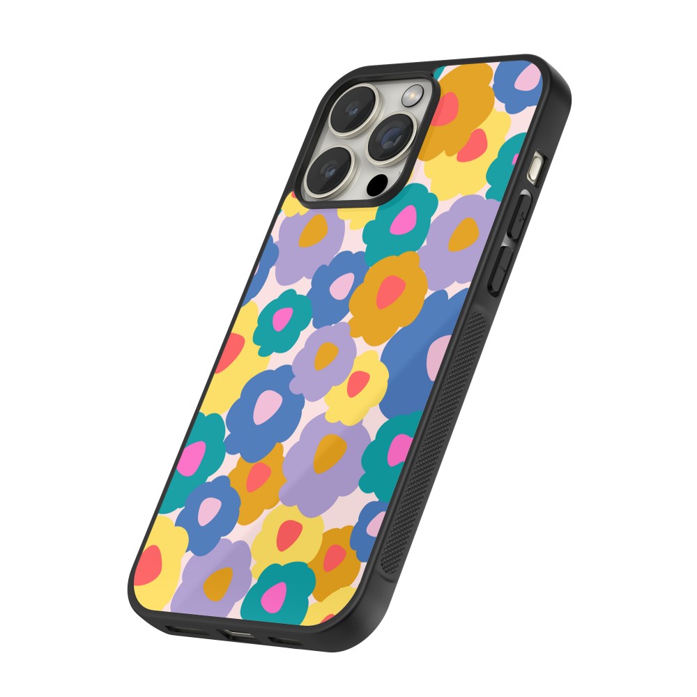 Coque iPhone 12 Pro Max - Silicone rigide noir Easter 2024 flower power