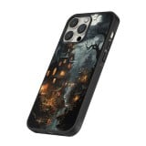 Coque iPhone 12 Pro Max - Silicone rigide noir Halloween 2024 scary town