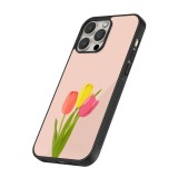 Coque iPhone 12 Pro Max - Silicone rigide noir Spring 23 tulip trio