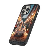 Coque iPhone 12 Pro Max - Silicone rigide noir Valentine 2024 Dog & Cat Candlelight