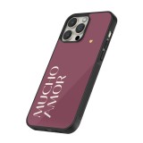 Coque iPhone 12 Pro Max - Silicone rigide noir Valentine 2024 mucho amor rosado