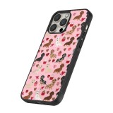 Coque iPhone 12 Pro Max - Silicone rigide noir Valentine 2024 puppy love