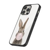 iPhone 13 Pro Max Case Hülle - Silikon schwarz Easter 2023 bubble gum bunny