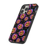 Coque iPhone 13 Pro Max - Silicone rigide noir Halloween 2024 rainbow pumpkins