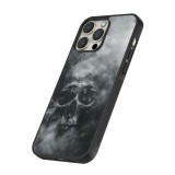 Coque iPhone 13 Pro Max - Silicone rigide noir Halloween 2024 smoky skull