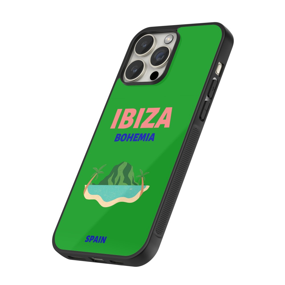 Coque iPhone 13 Pro Max - Silicone rigide noir Pop Summer Destination Ibiza