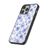 Coque iPhone 13 Pro Max - Silicone rigide noir Spring 23 watercolor blue flowers