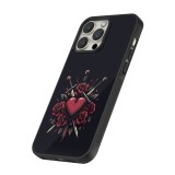 Coque iPhone 13 Pro Max - Silicone rigide noir Valentine 2024 gothic love