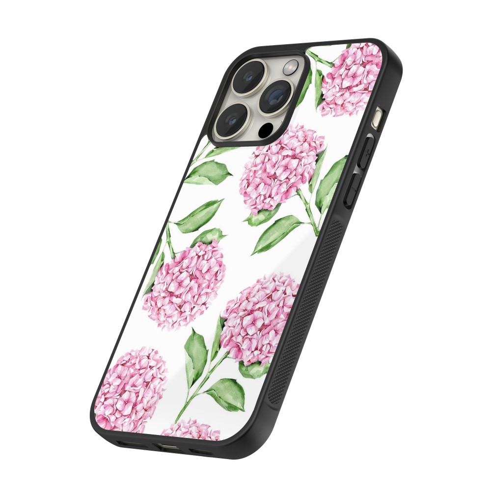 Coque iPhone 13 Pro - Silicone rigide noir Easter 2024 pink flowers