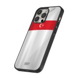 Coque iPhone 13 Pro - Silicone rigide noir Maillot de football Turquie personnalisable