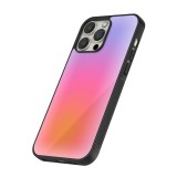 Coque iPhone 13 Pro - Silicone rigide noir Orange Pink Blue Gradient