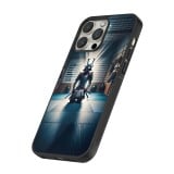 Coque iPhone 14 Pro Max - Silicone rigide noir Samouraï en prière