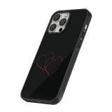 Coque iPhone 14 Pro Max - Silicone rigide noir Valentine 2023 attached heart