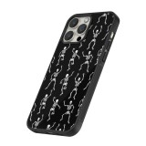 Coque iPhone 14 Pro - Silicone rigide noir Halloween 2024 dancing skeleton