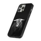 Coque iPhone 14 Pro - Silicone rigide noir Highland calf black