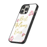 Coque iPhone 14 Pro - Silicone rigide noir Mom 2024 best Mom ever