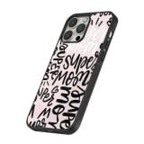 Coque iPhone 14 Pro - Silicone rigide noir Mom 2024 Super mom