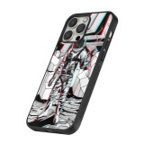 Coque iPhone 15 Pro Max - Silicone rigide noir Anaglyph Astronaut