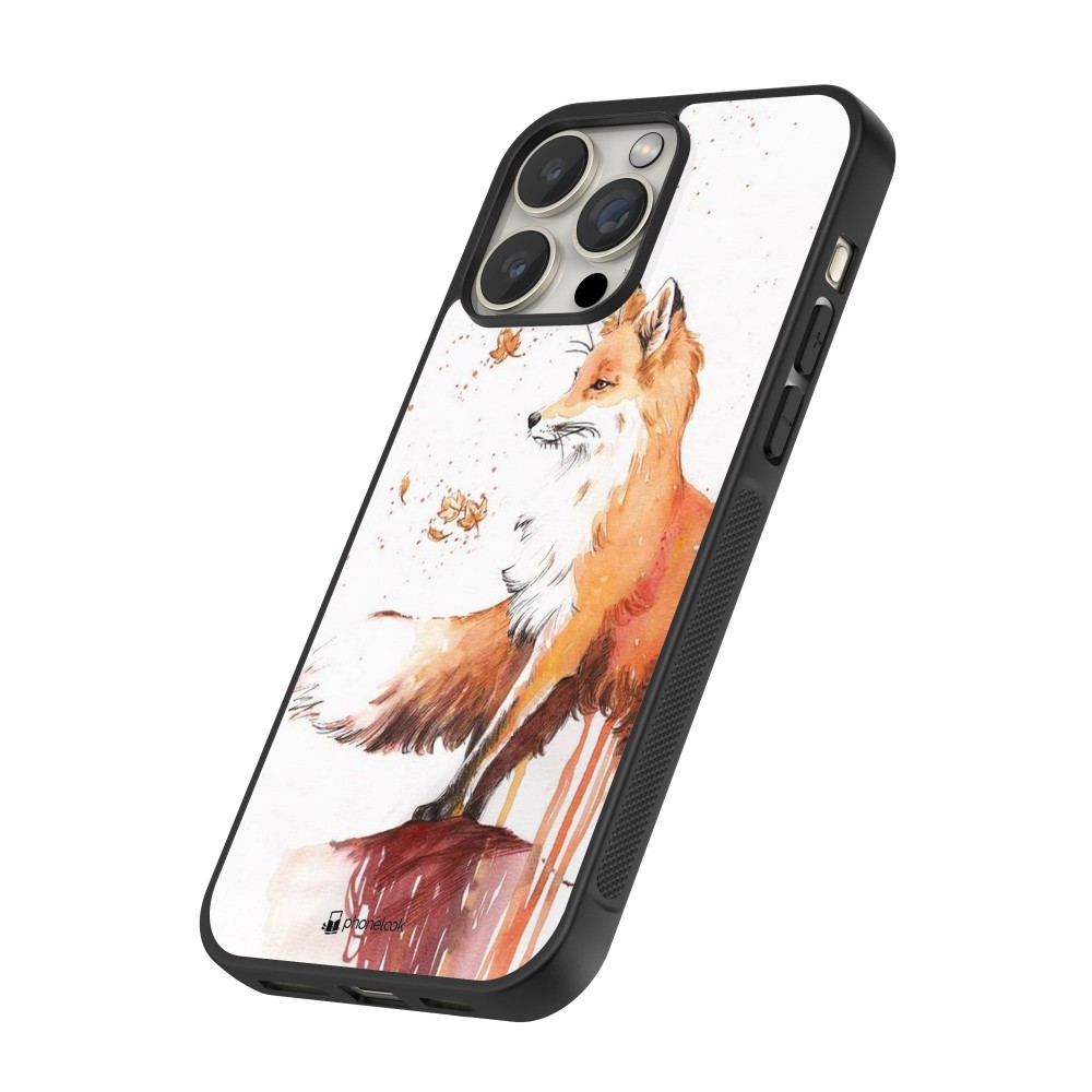 Coque iPhone 15 Pro Max - Silicone rigide noir Autumn 21 Fox