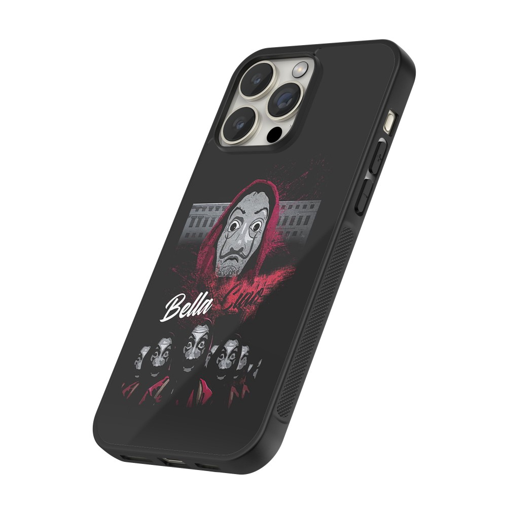 Coque iPhone 15 Pro Max - Silicone rigide noir Bella Ciao