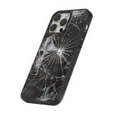 Coque iPhone 15 Pro Max - Silicone rigide noir Broken Screen