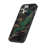 Coque iPhone 15 Pro Max - Silicone rigide noir Camouflage 3