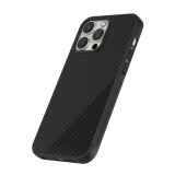 Coque iPhone 15 Pro Max - Silicone rigide noir Carbon Basic