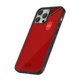 iPhone 15 Pro Max Case Hülle - Silikon schwarz Spanien 2022 personalisierbares Fußballtrikot