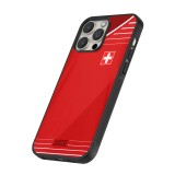 Coque iPhone 15 Pro Max - Silicone rigide noir Football shirt Switzerland 2022