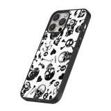 Coque iPhone 15 Pro Max - Silicone rigide noir Halloween 2024 skeleton mix