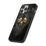 Coque iPhone 15 Pro Max - Silicone rigide noir Skull 02