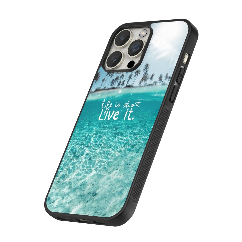 Coque iPhone 15 Pro Max - Silicone rigide noir Summer 18 24