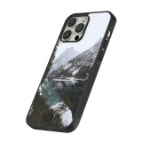 iPhone 15 Pro Max Case Hülle - Silikon schwarz Winter 22 snowy mountain and lake