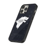 Coque iPhone 15 Pro Max - Silicone rigide noir Winter is coming Stark