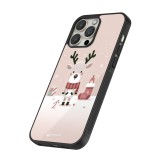 Coque iPhone 15 Pro Max - Silicone rigide noir Noël 2023 Choupinette Renne