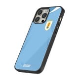 Coque iPhone 15 Pro - Silicone rigide noir Maillot de football Uruguay 2022 personnalisable